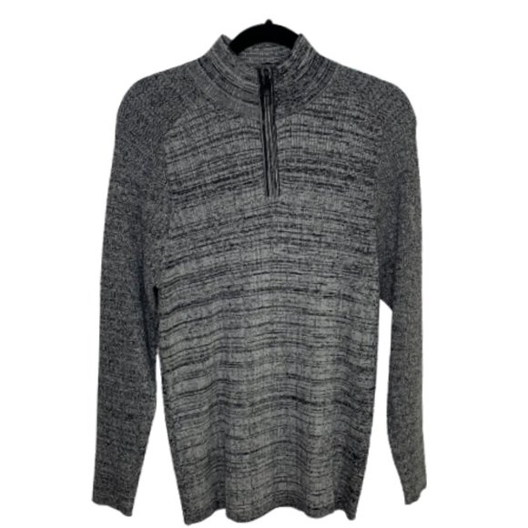 Vince Camuto Men's Knit Cotton Blend Quarter Zip - Picture 1 of 8